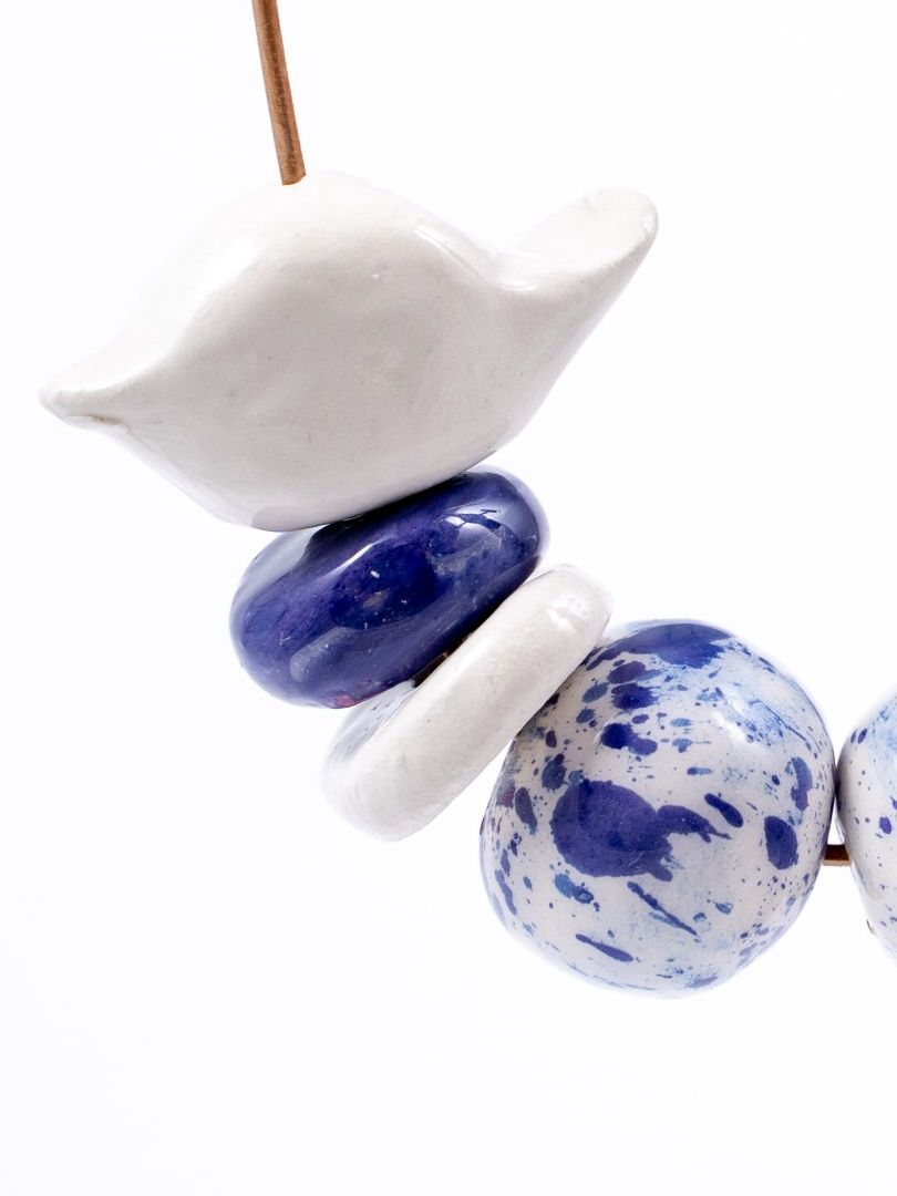 Χειροποίητο κολιέ απο πηλό μοντέλο "Bird"