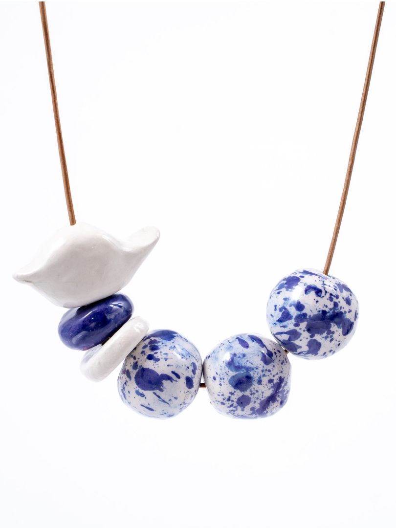 Χειροποίητο κολιέ απο πηλό μοντέλο "Bird"