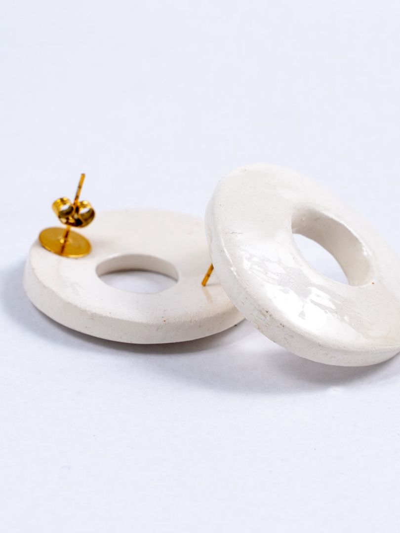 Σκουλαρίκια απο πηλό "Circle"