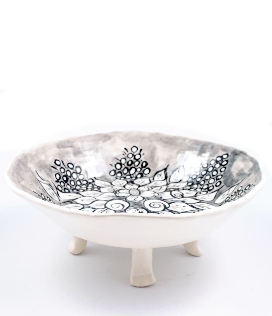 Χειροποιητη φρουτιερα απο πηλό