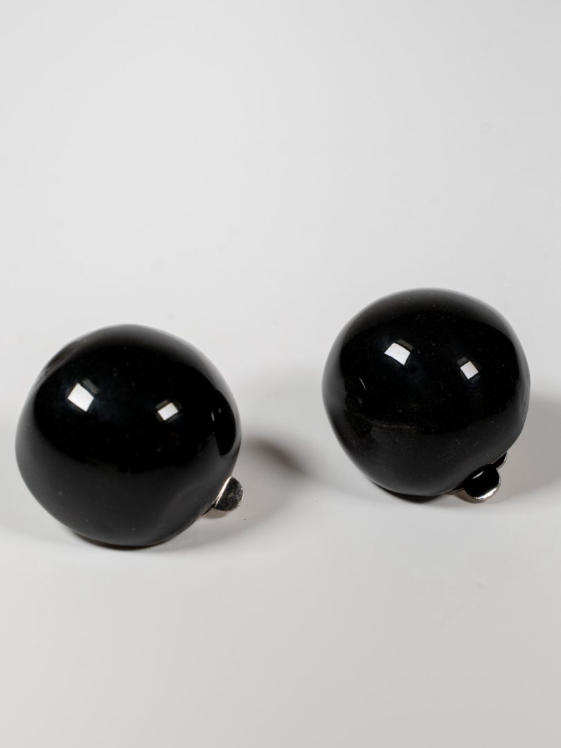 Κεραμικά σκουλαρίκια ''Κλασσικά'' μαύρα