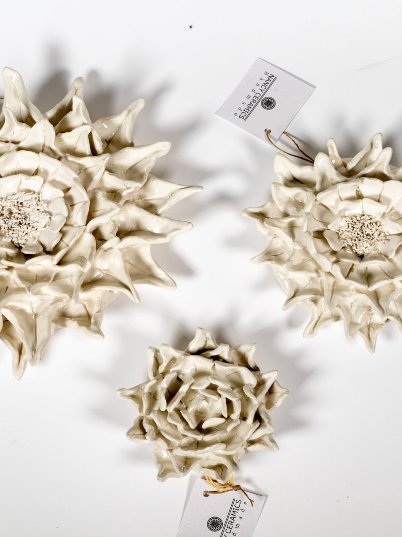 Κεραμικό χρυσάνθεμο σετ