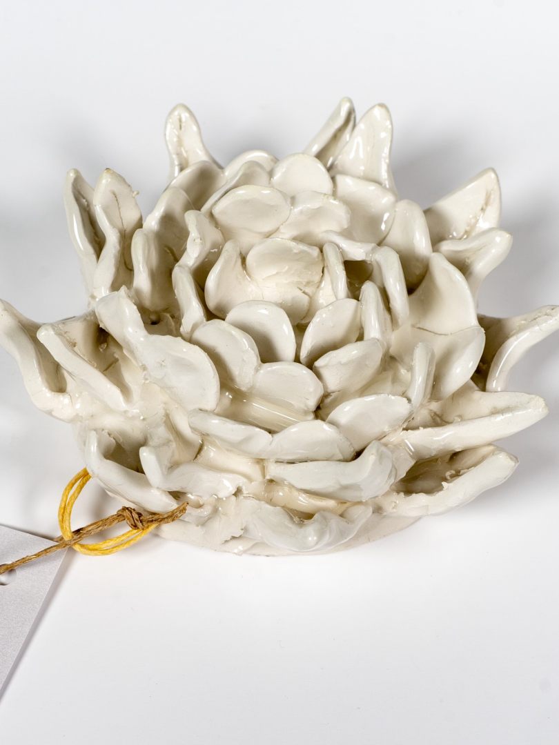 Κεραμικό διακοσμητικό χρυσάνθεμο ''μικρό'' λευκό